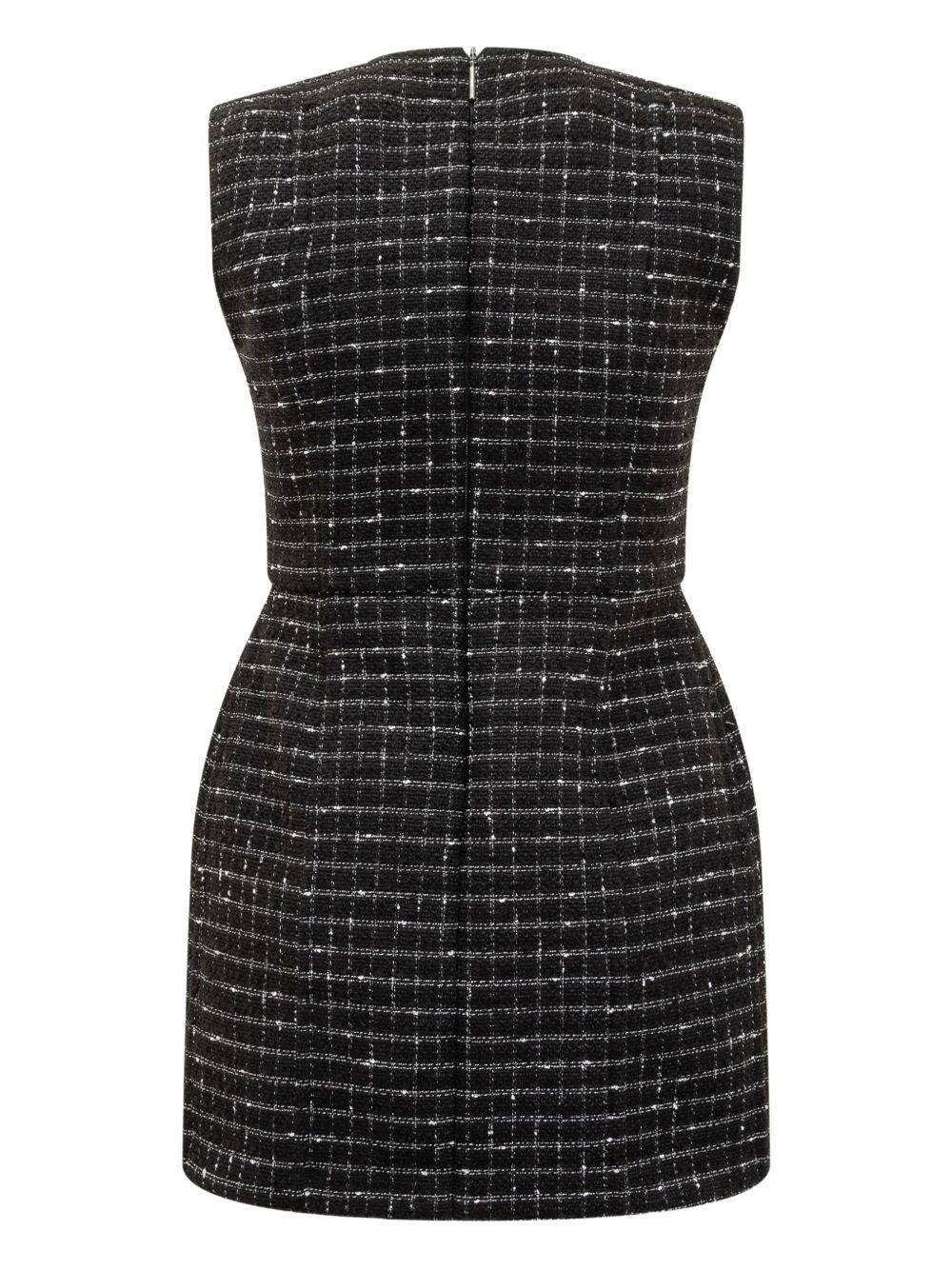 Abito nero a quadri senza maniche 3941MDA03257620 99 MSGM