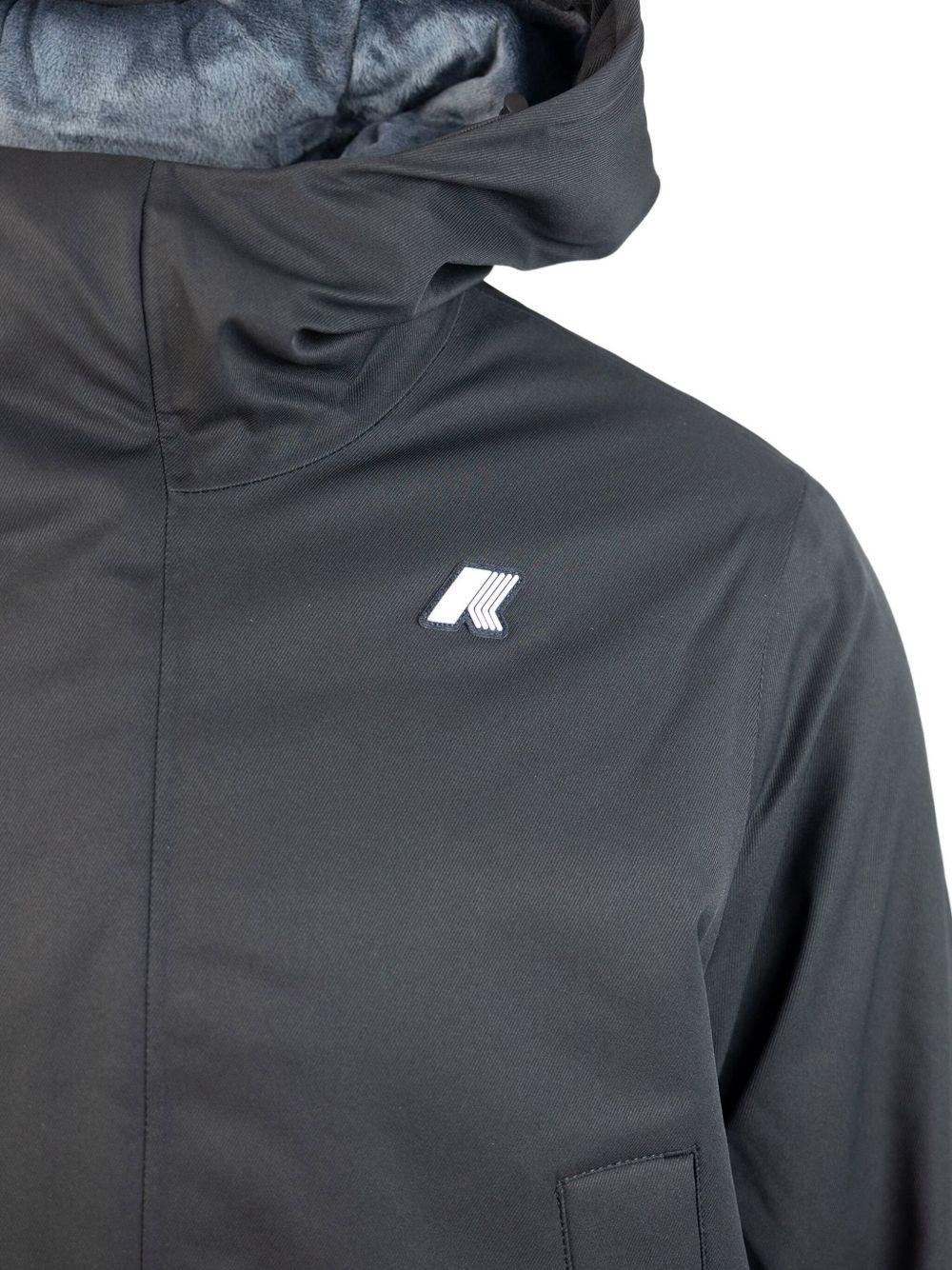 Giacca nera con zip e cappuccio K8133FW AL8 K-WAY