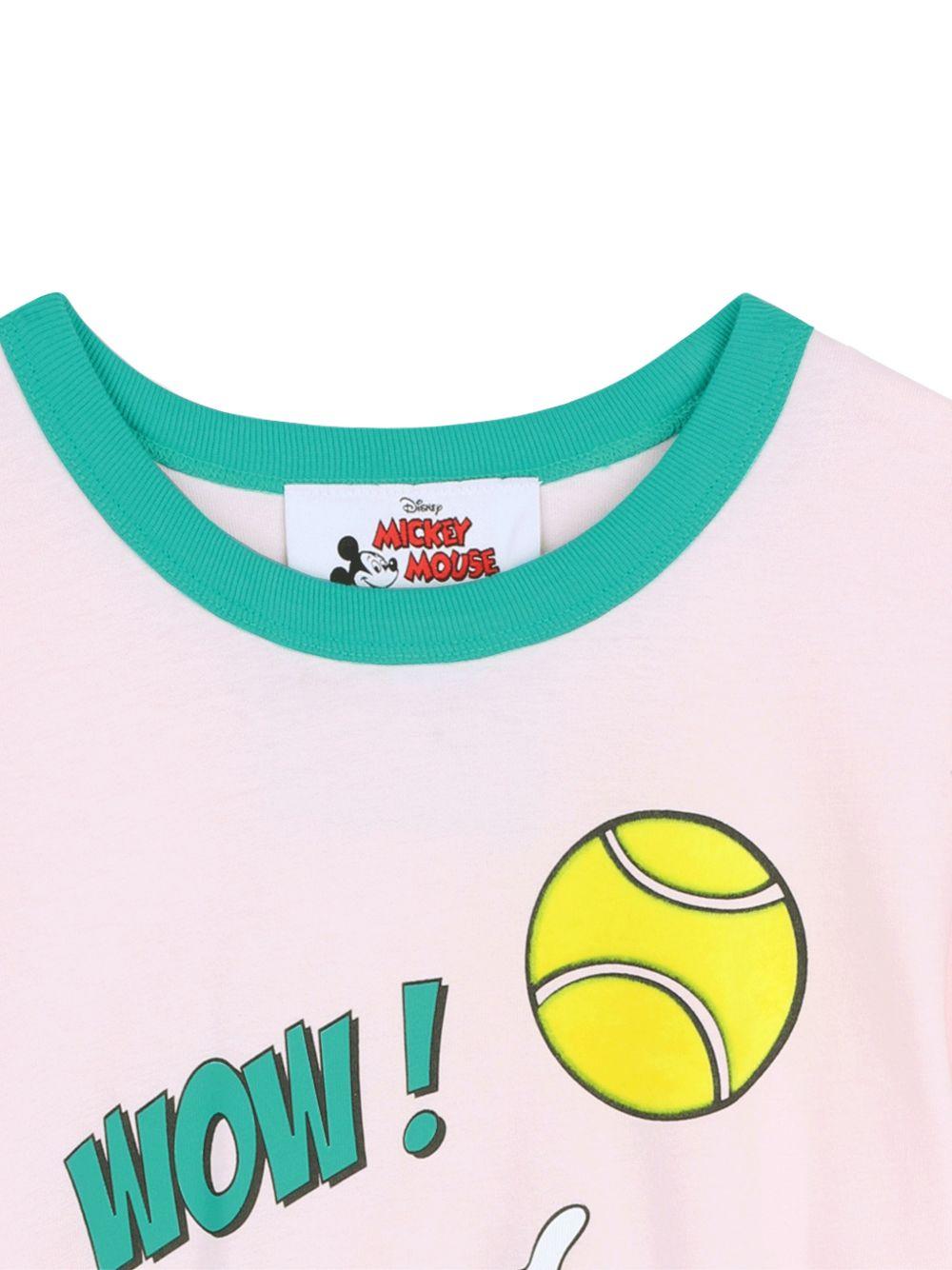 T-shirt in cotone con colletto a contrasto W60743 475 MARC JACOBS KIDS
