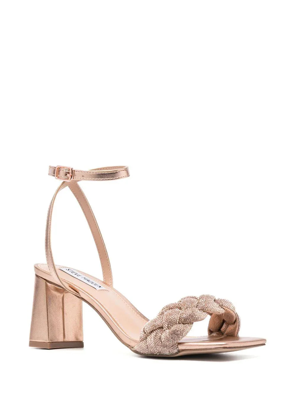 Sandali fascia treccia oro rosa - Preludio Moda