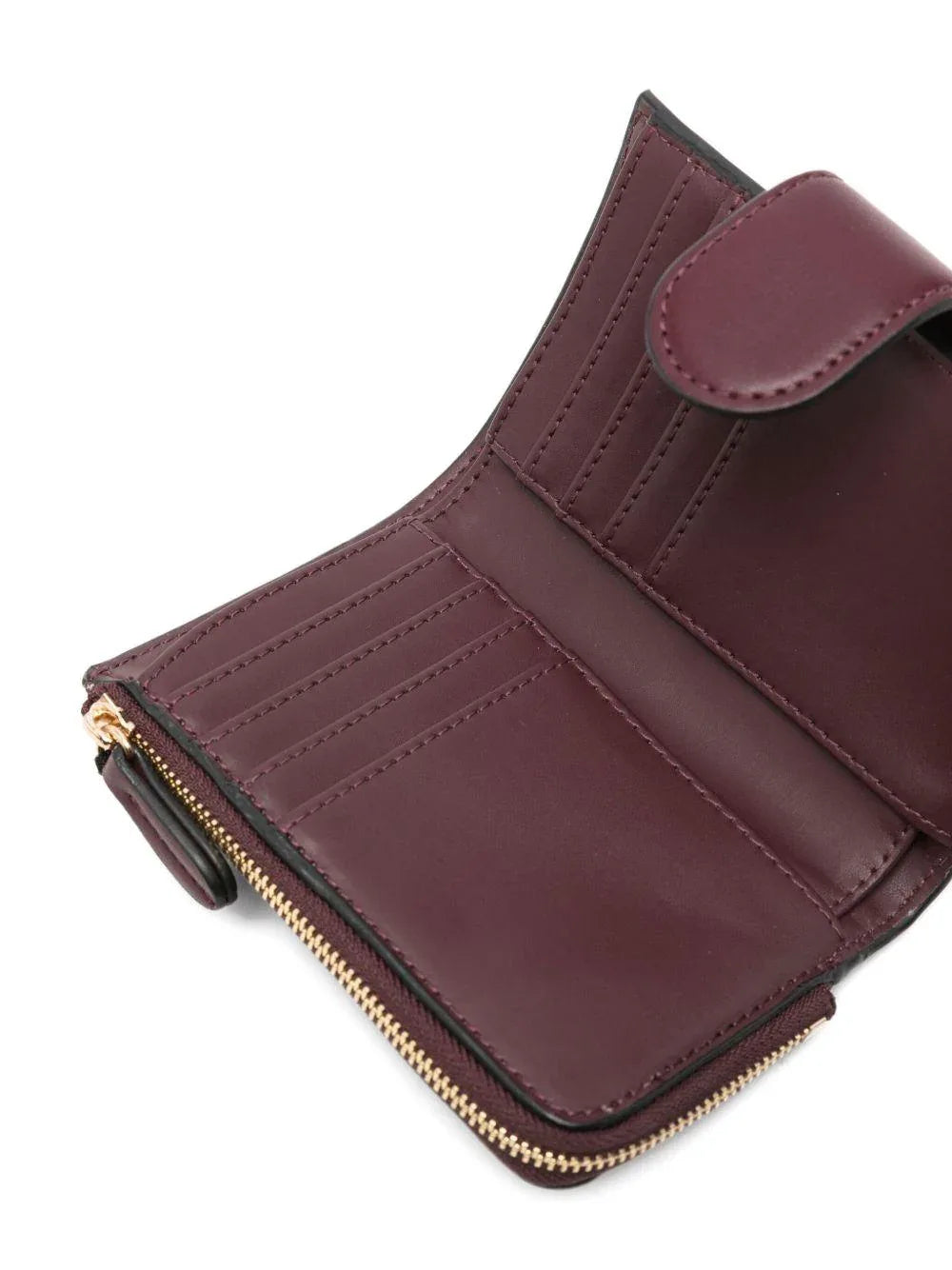 Portafoglio viola con patta e dettagli dorati - Preludio Moda