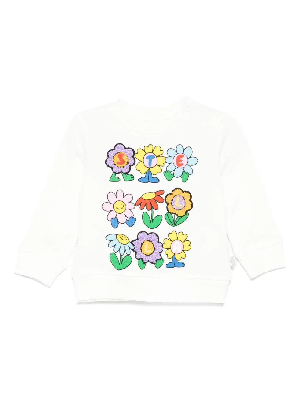 Felpa Bianca con Stampa a Fiori - Preludio Moda