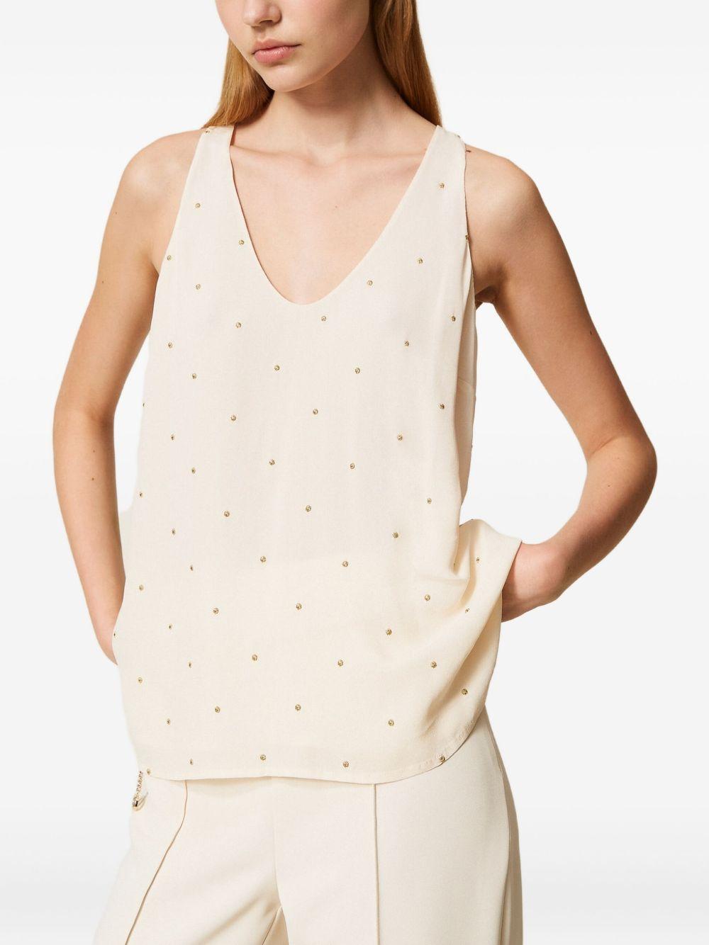 Canotta Bianca con Motivo a Pois 252TP2034 07222 TWINSET