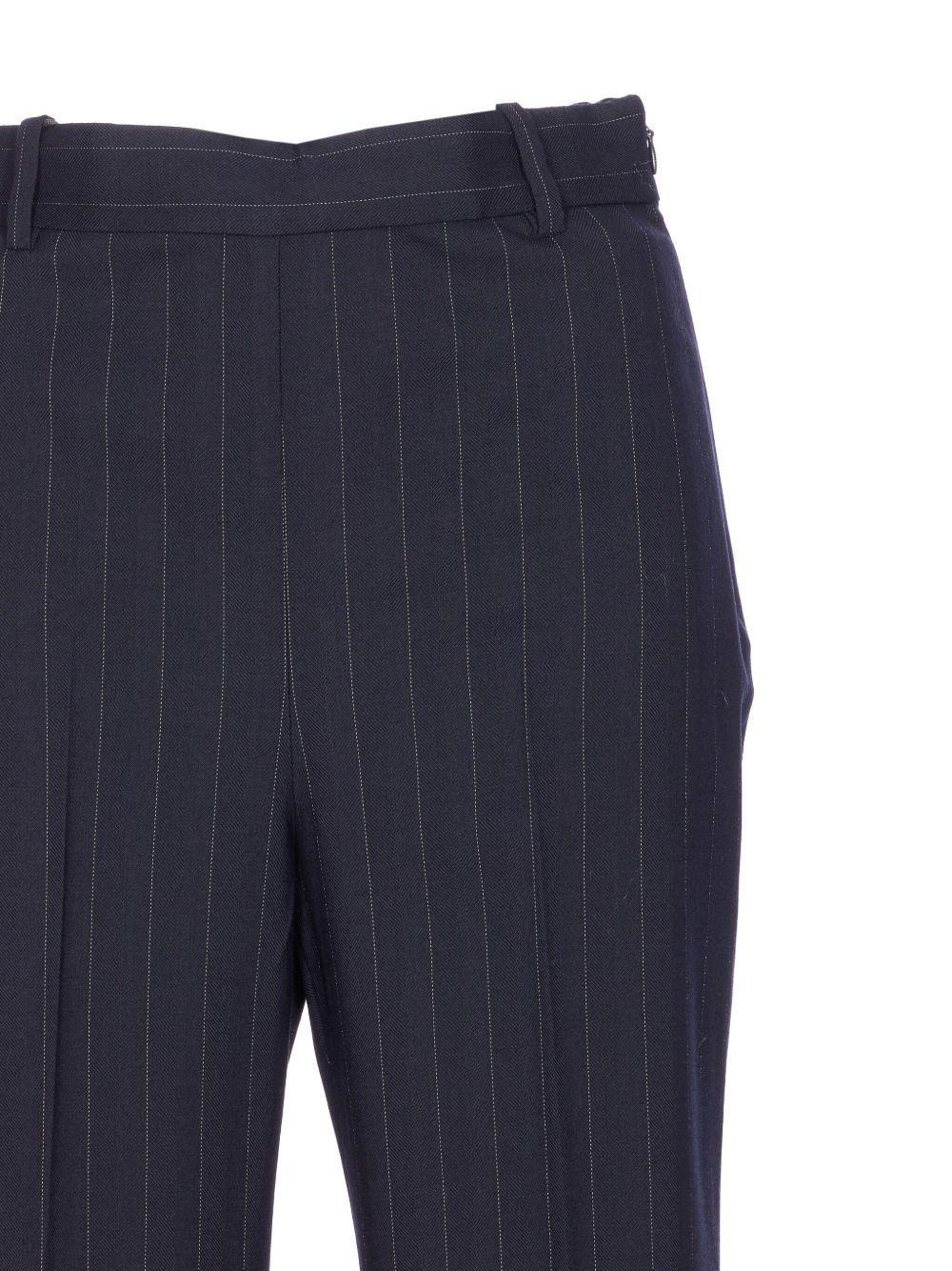 Pantaloni a righe in blu navy - Preludio Moda
