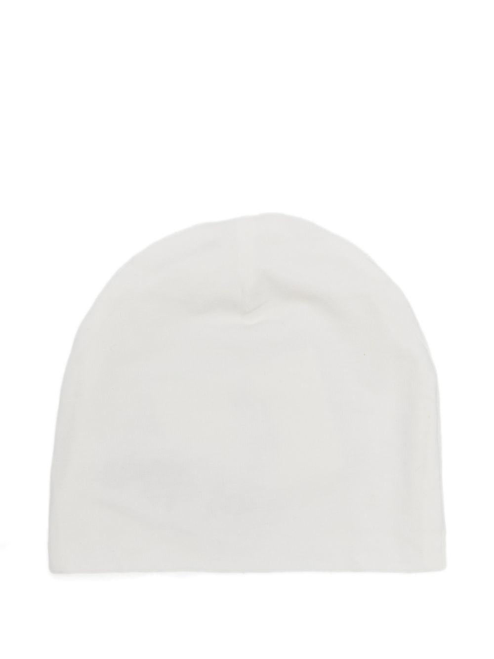 Berretto in cotone con ricamo logo E26016 BIANCO NANAN KIDS