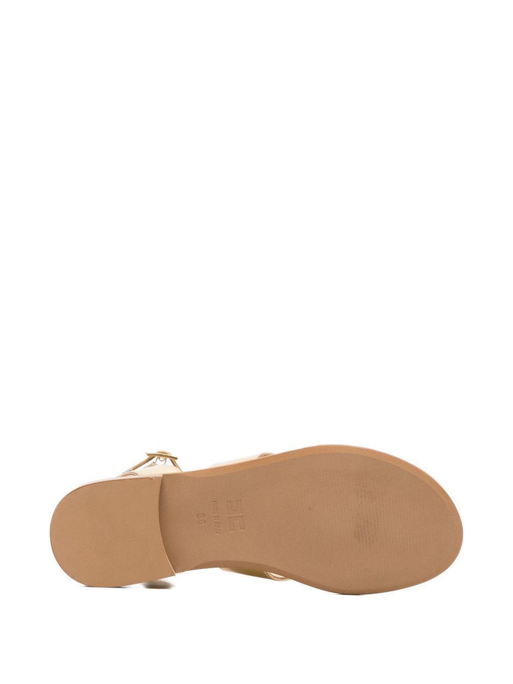 Sandali in pelle con cinturino alla caviglia F4A2E05661907511 ORO ELISABETTA FRANCHI KIDS