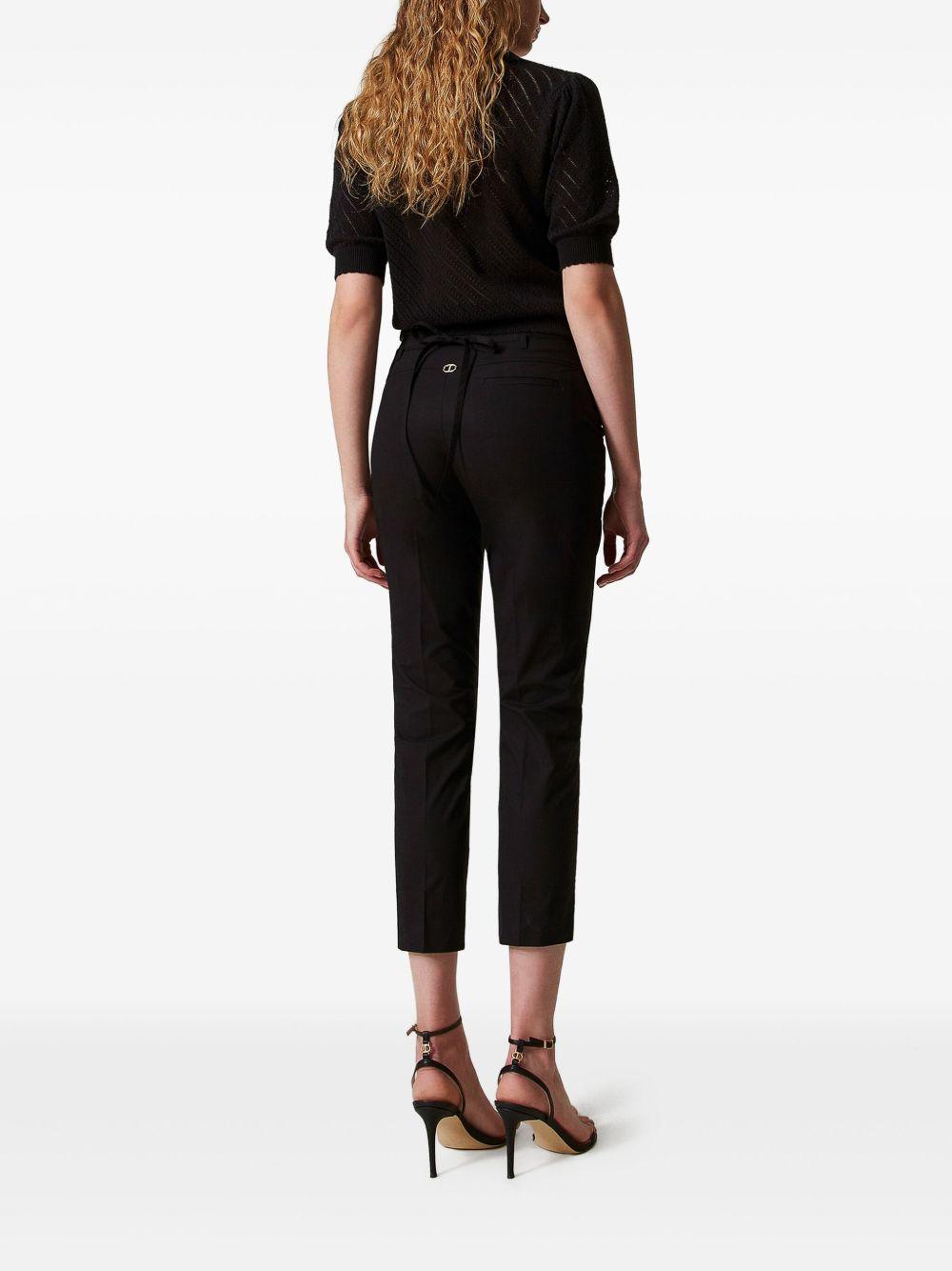 Pantalone nero slim fit cropped 251TT2220 00006 TWINSET