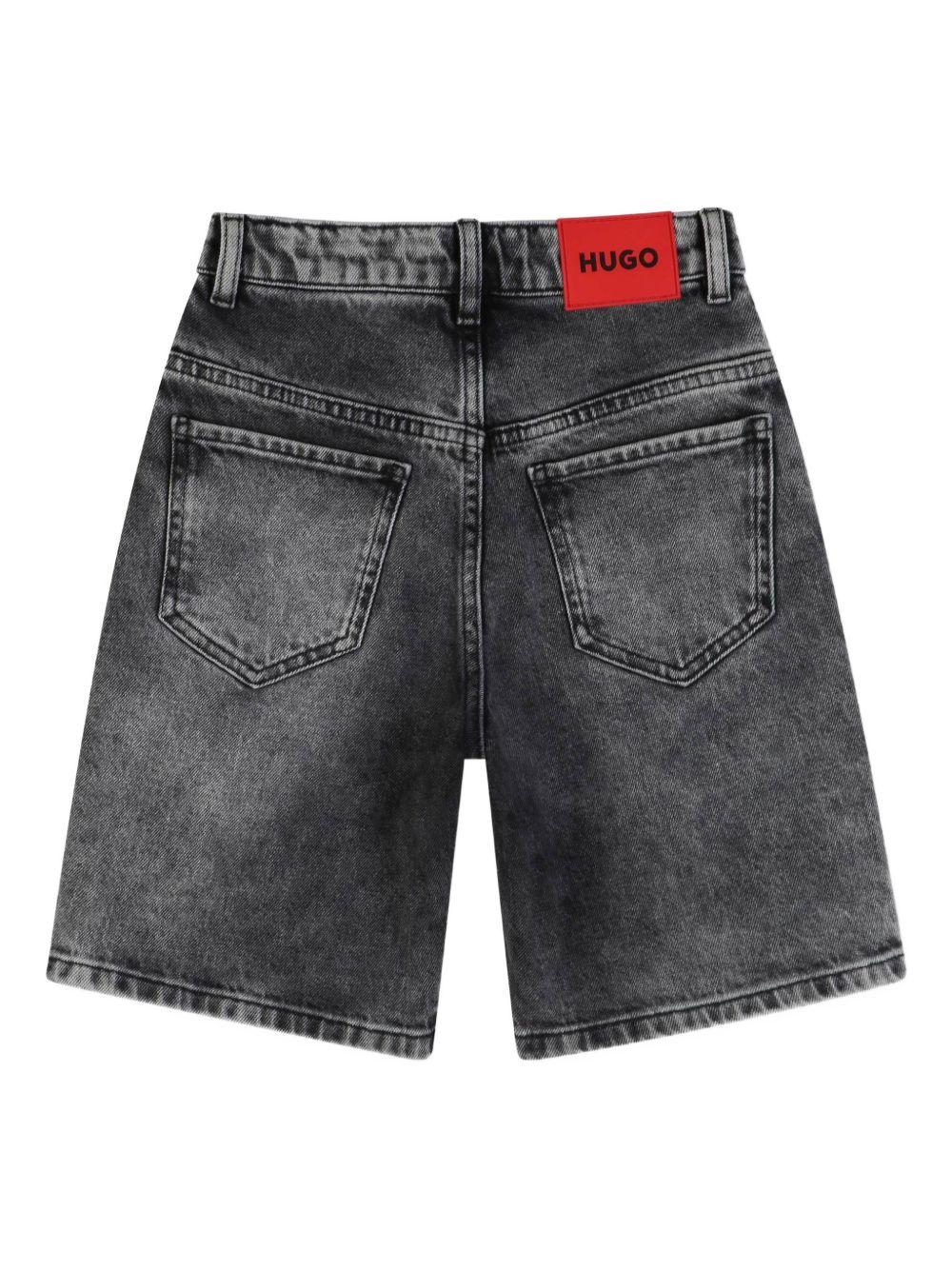 Bermuda in denim effetto slavato G00994 Z21 HUGO KIDS