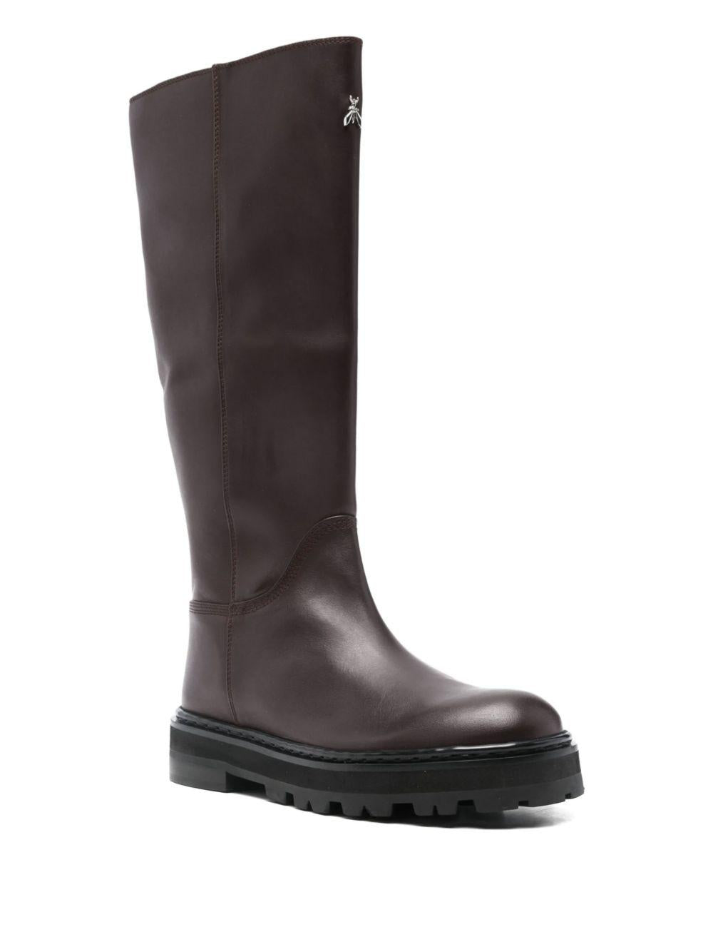Stivali al ginocchio neri in pelle 8Y0135L048 B856 PATRIZIA PEPE