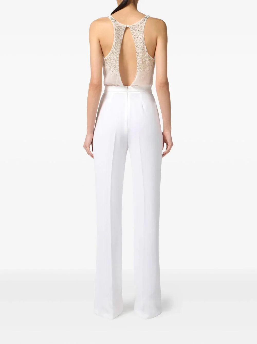 Tuta Intera Smanicata con Decorazione in Cristalli - Preludio Moda