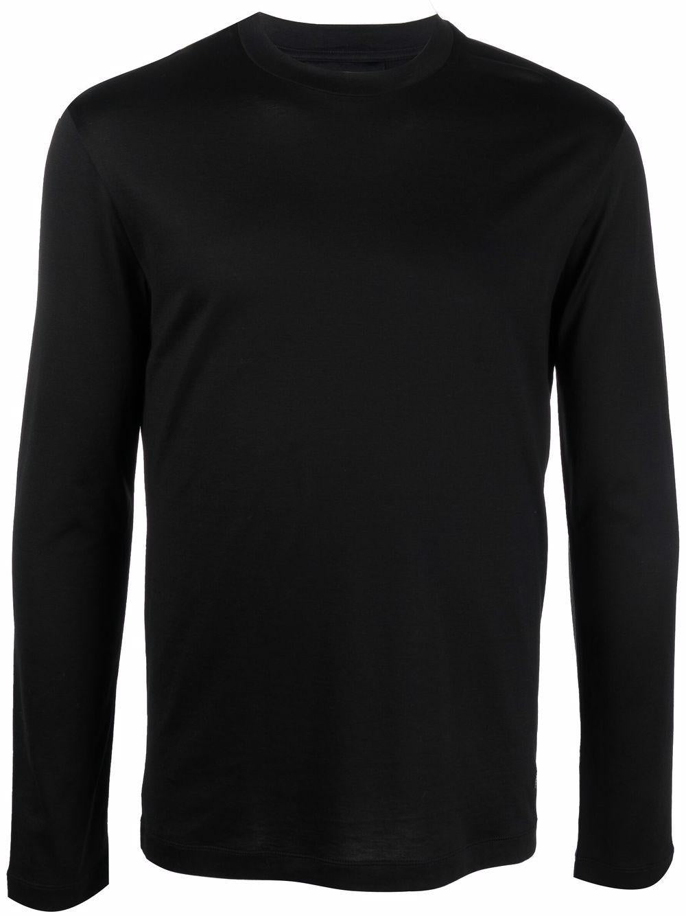 Maglione nero con collo a giro e maniche lunghe 8N1TE91JUVZ 0999 EMPORIO ARMANI