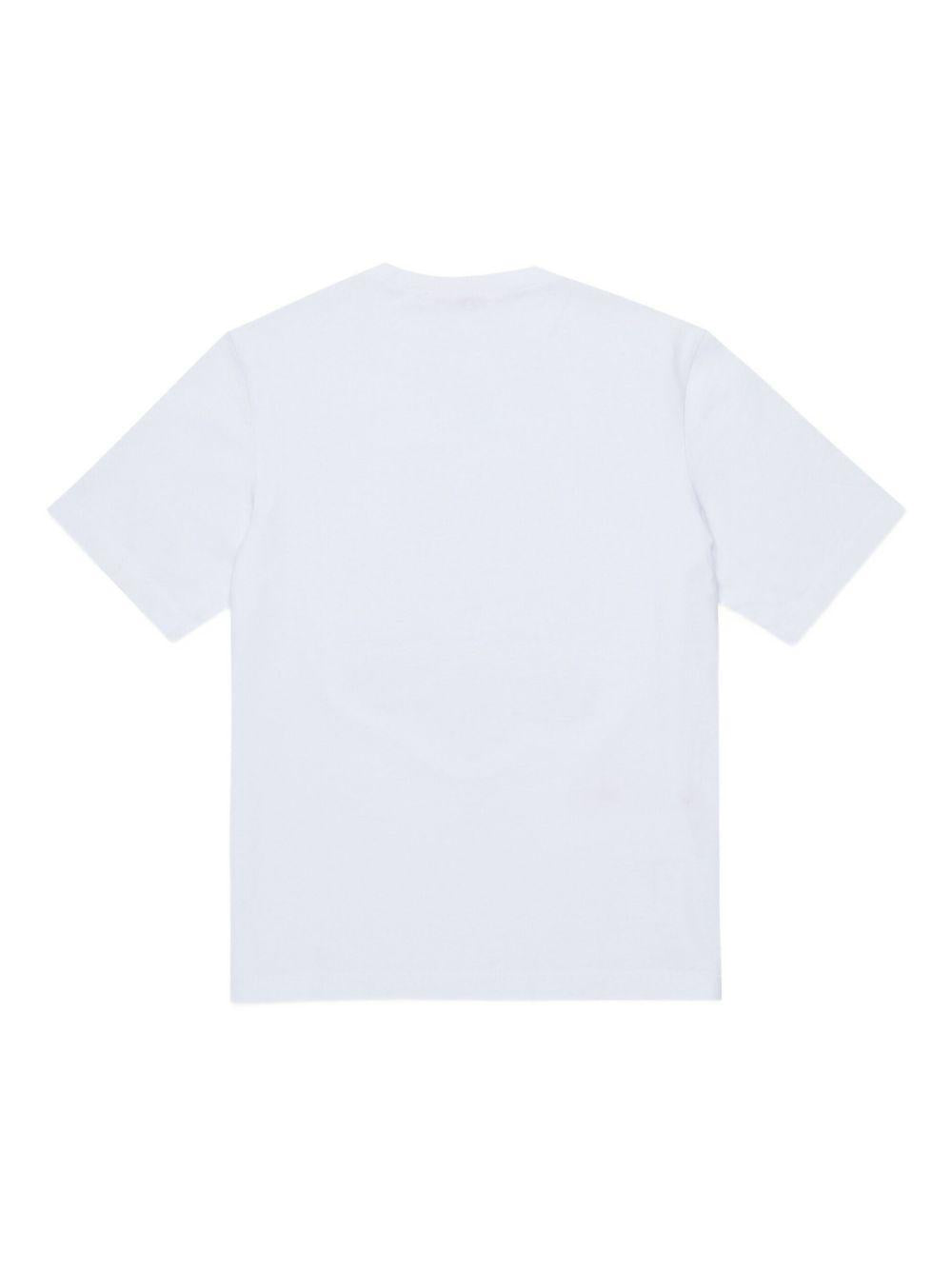 T-shirt in cotone con applicazione fiore M01672M00HZ 0M100 MARNI KIDS