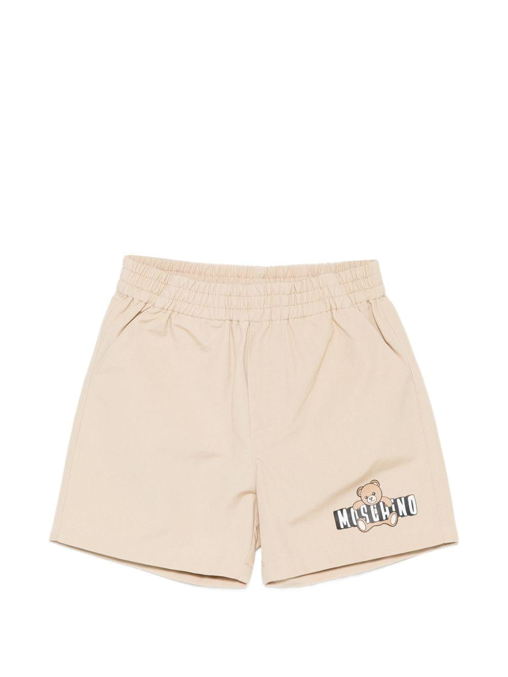 Shorts con stampa frontale MUQ01NLLA14 20829 MOSCHINO KIDS