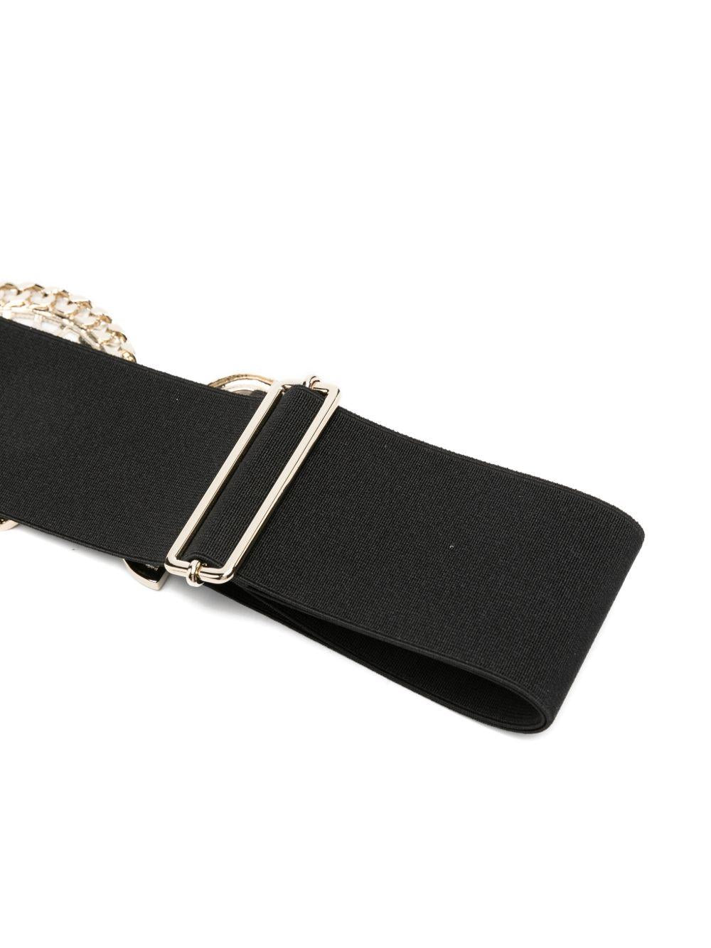 Cintura elasticizzata con logo circolare WS00059 ORO BABYLON COLLECTION