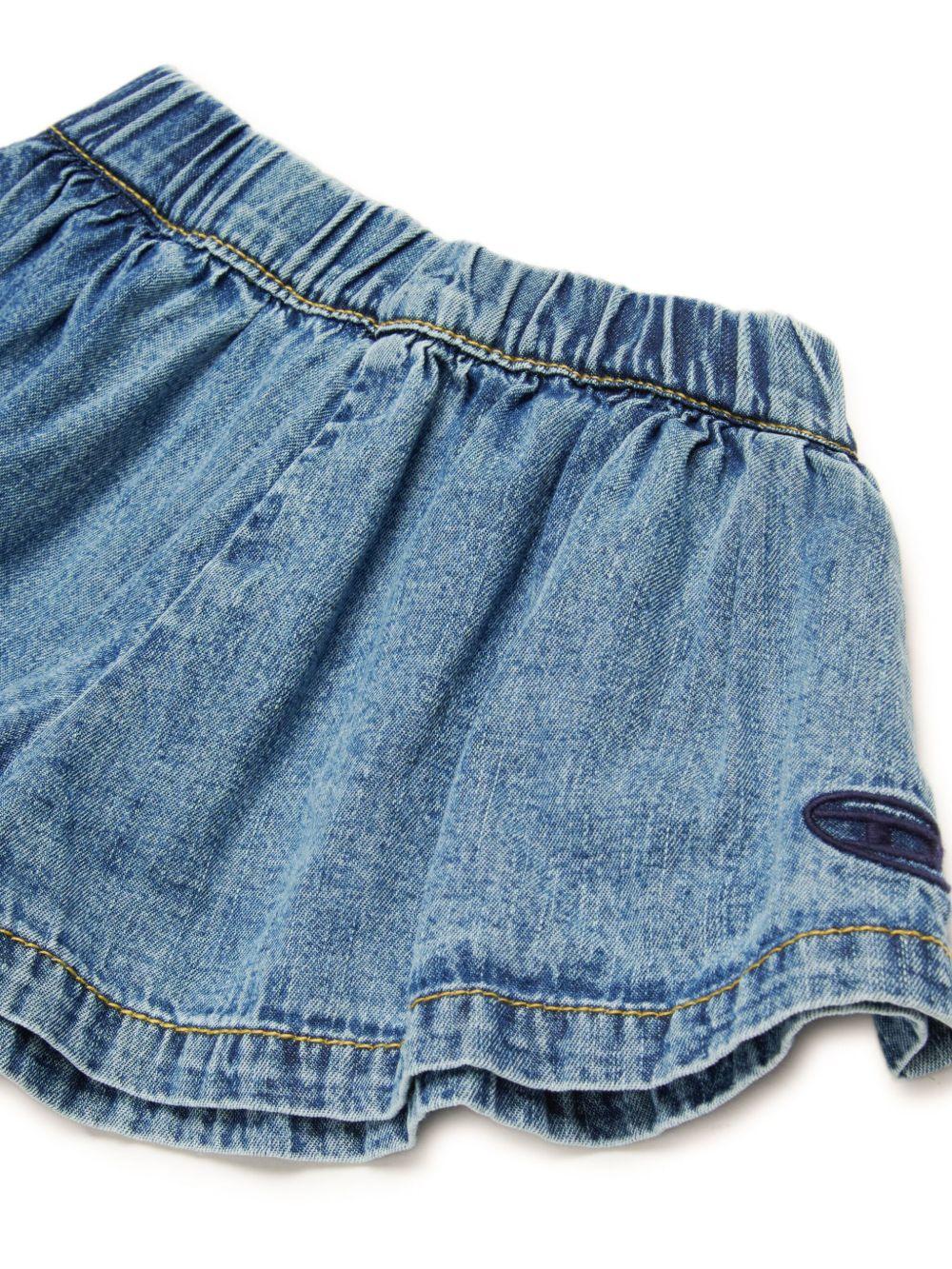 Short denim mini logo Oval-D neonata