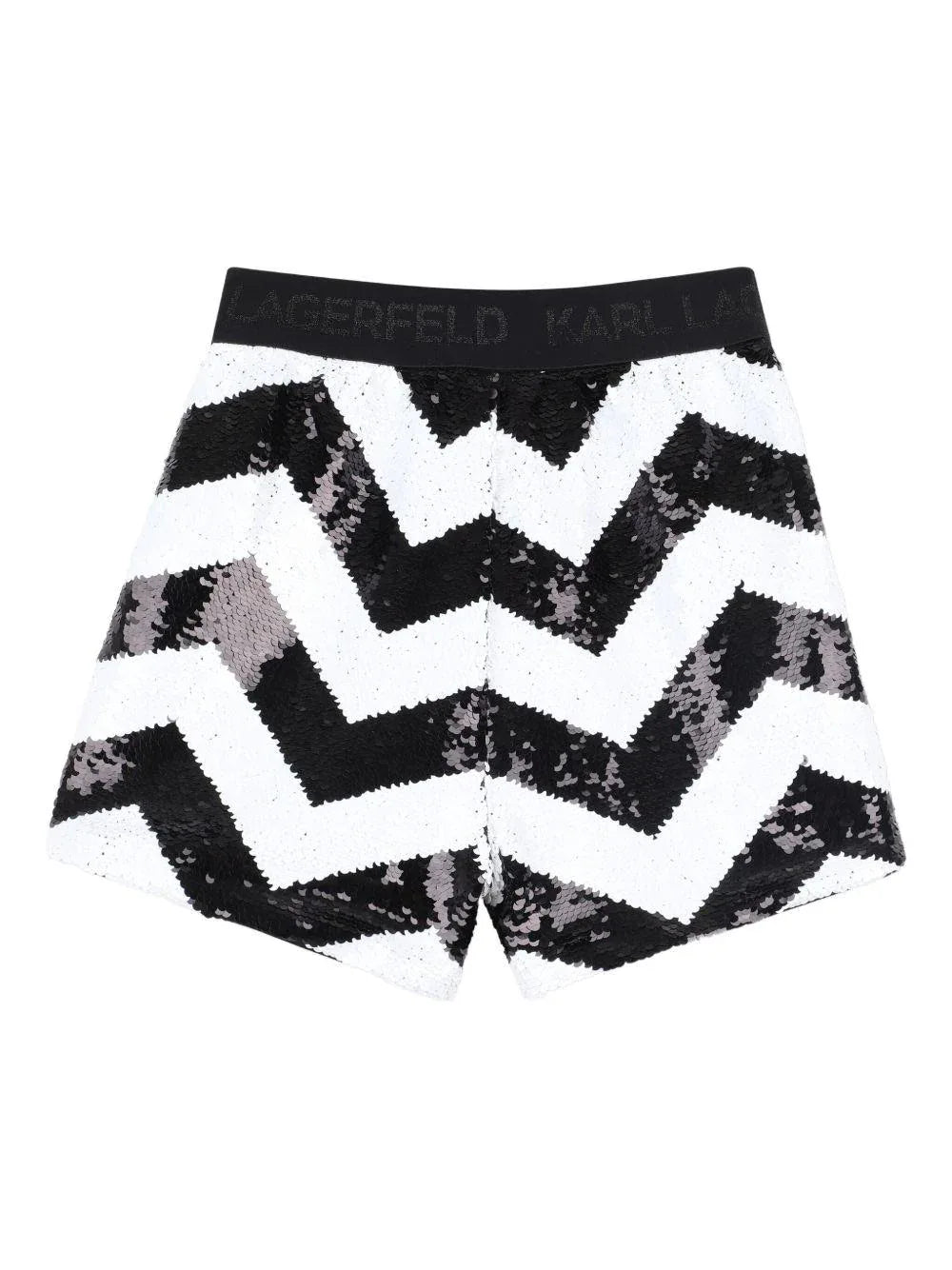 Shorts con Paillettes e Motivo Chevron - Preludio Moda