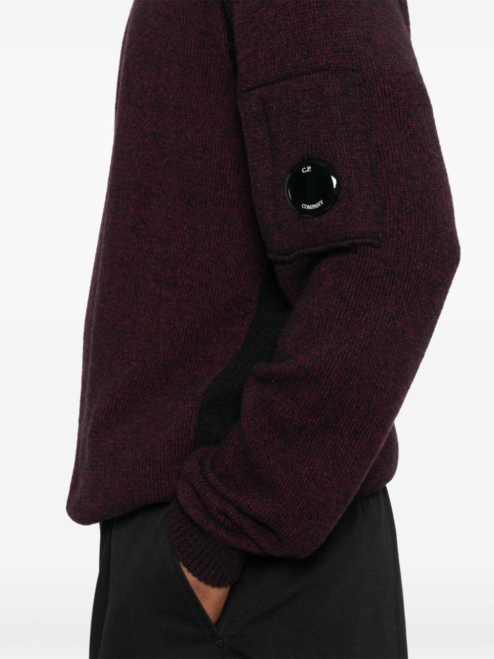 Maglione bordeaux logo compass braccio