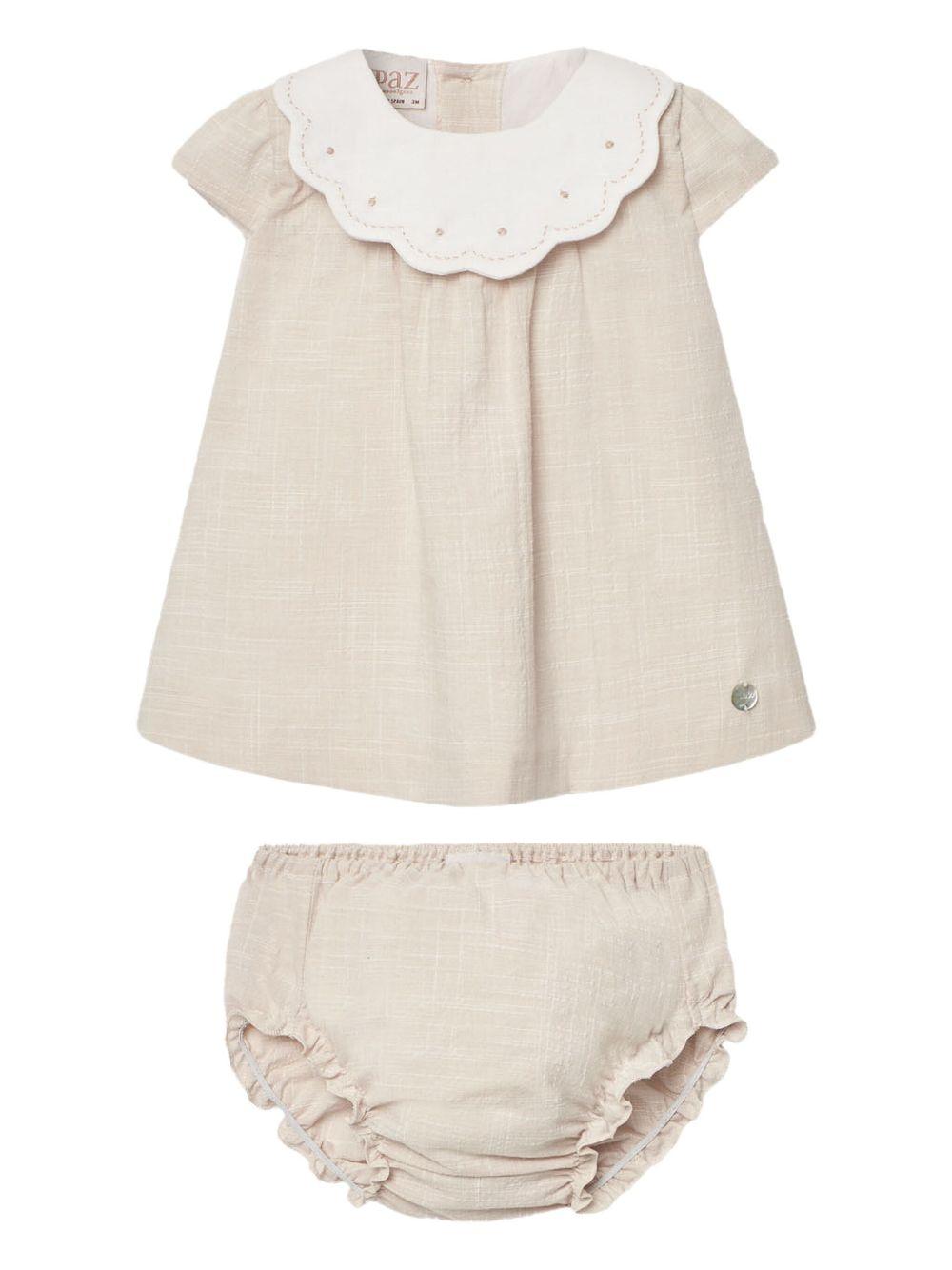 Completo beige neonata (2pz) 104152719 79T1878 PAZ RODRIGUEZ KIDS