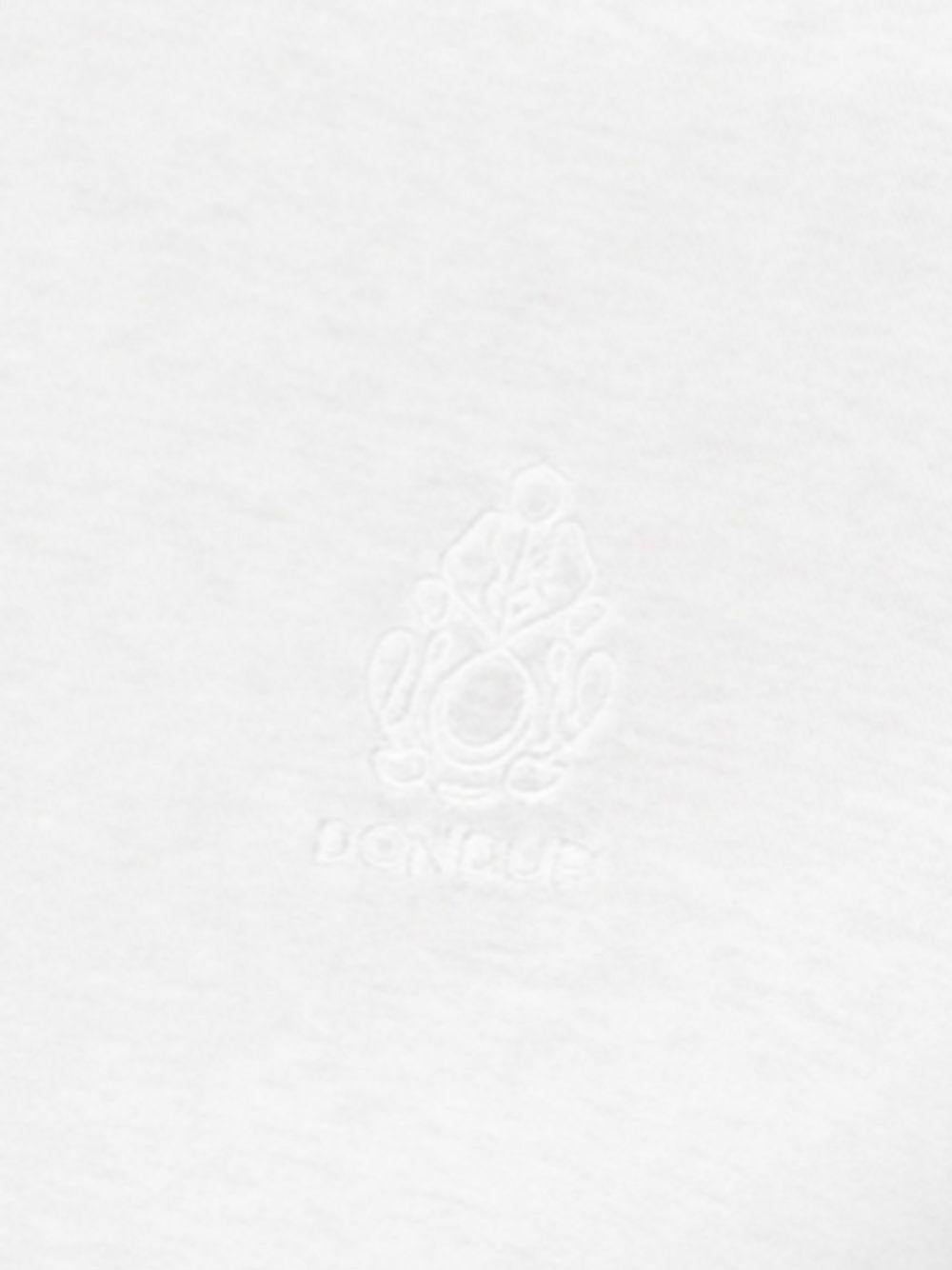 T-shirt bianca mini logo ricamo tono su tono US198JF0271UIT1 000 DONDUP