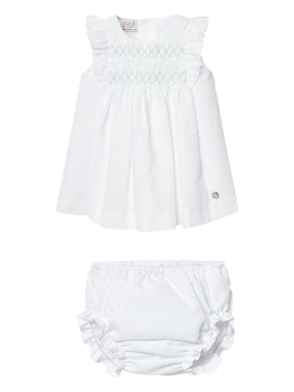 Completo bianco neonata (2pz) 104152545 01T1880 PAZ RODRIGUEZ KIDS