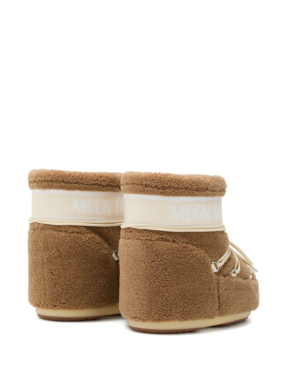 Moon Boot Kids Stivali Icon Low Camel con logo e lacci 80D1409700 M047 MOON BOOT