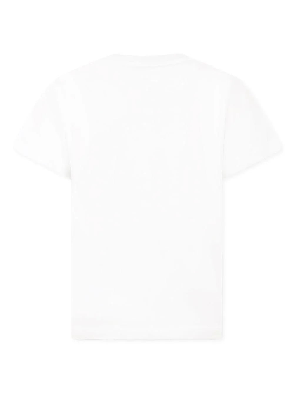 T-shirt bianca logo ricamo - Preludio Moda