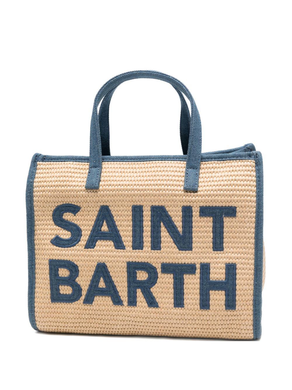 Borsa tote in paglia con ricamo logo VVID001 00438L MC2 SAINT BARTH