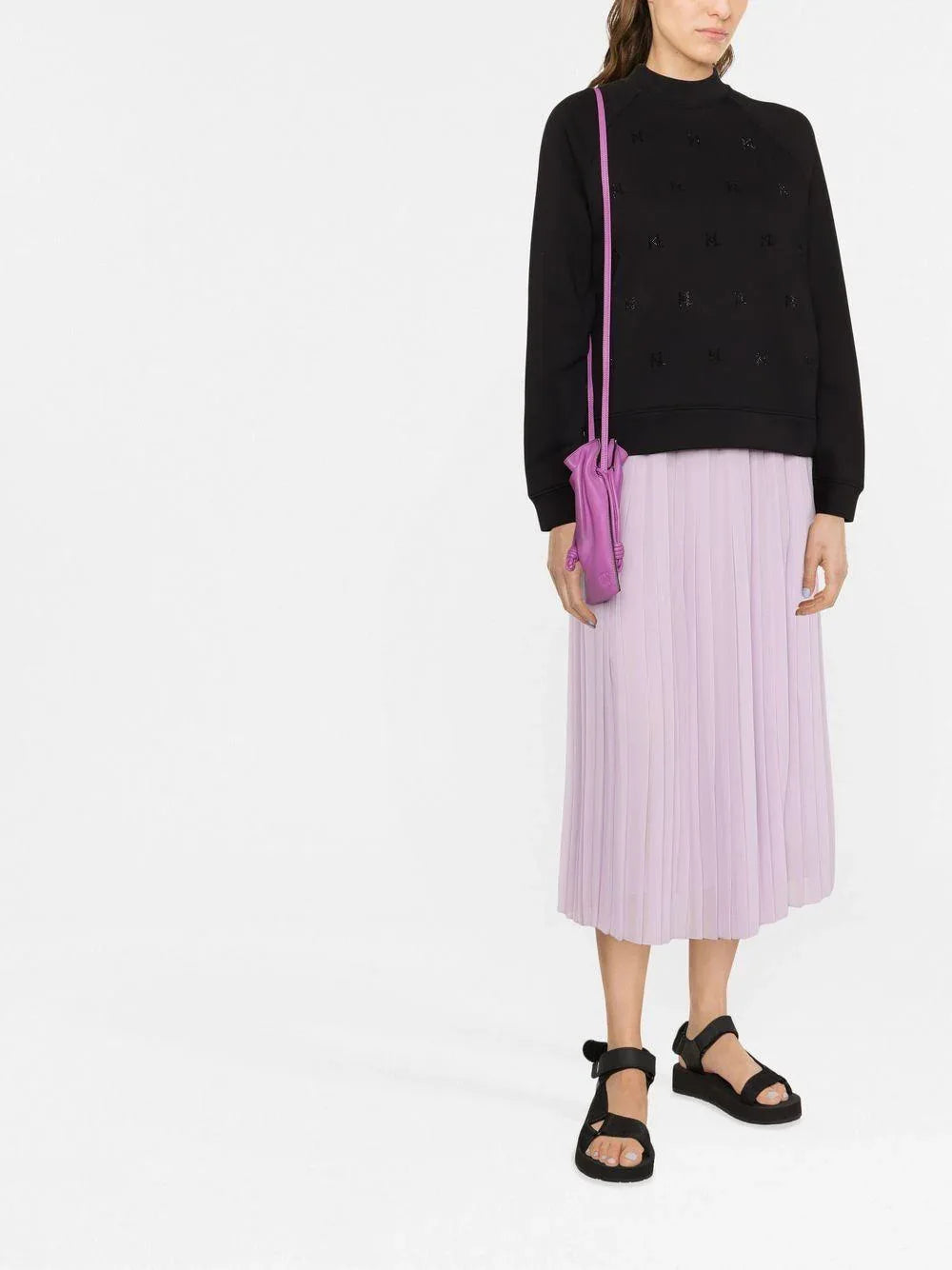 Felpa Nera Slim - Preludio Moda