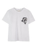 T-shirt in Cotone Biologico con Logo Ricamato