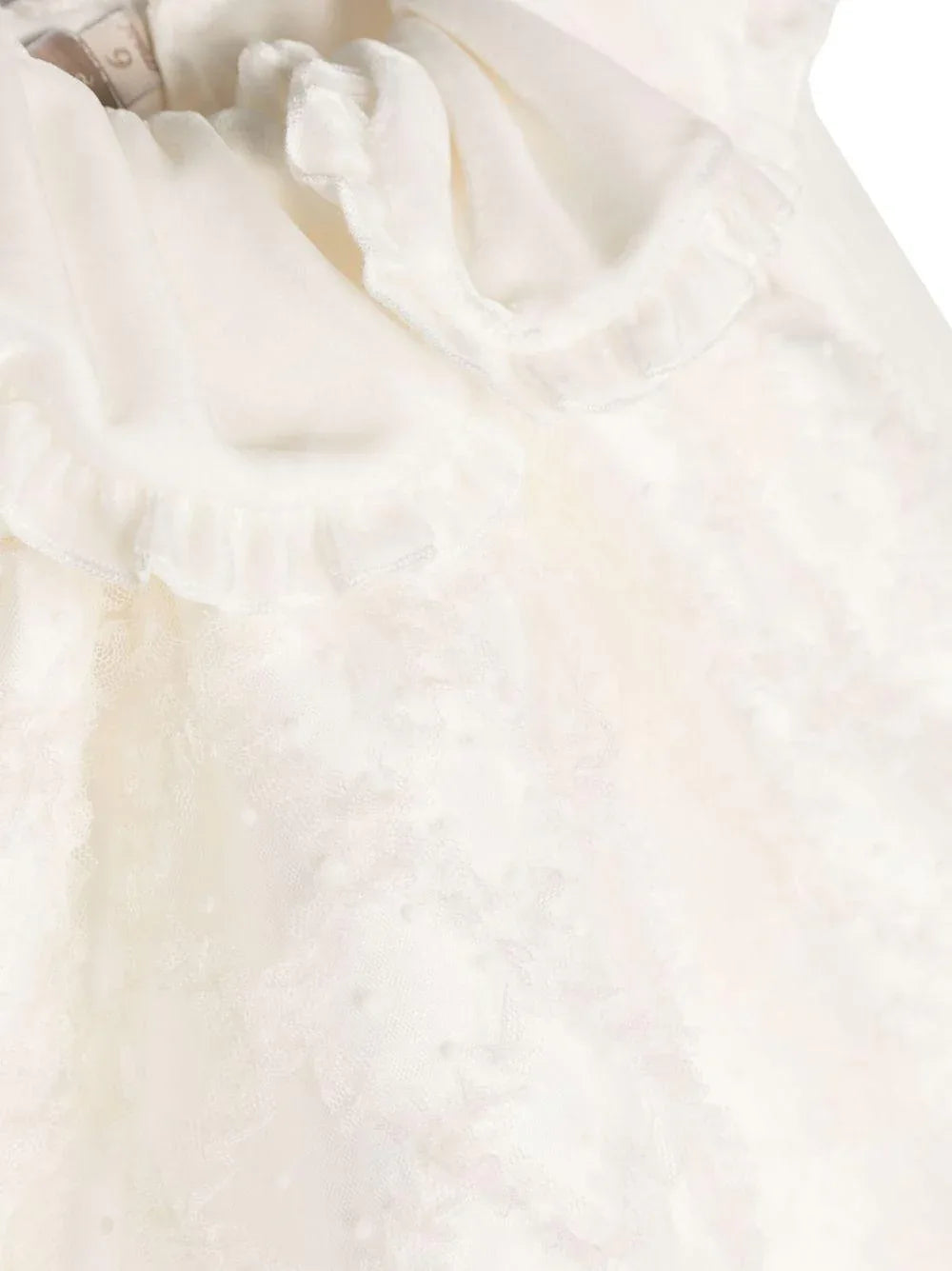 Abito neonata panna in pizzo ricamato - Preludio Moda