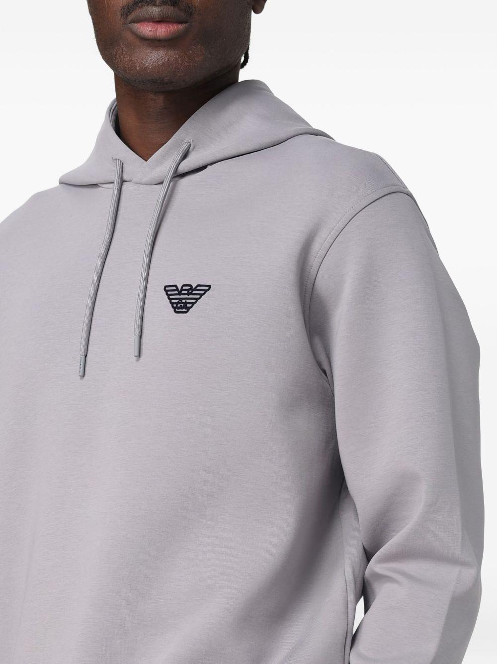 Felpa Grigia con Cappuccio e Logo 6D1M941JHSZ 0662 EMPORIO ARMANI