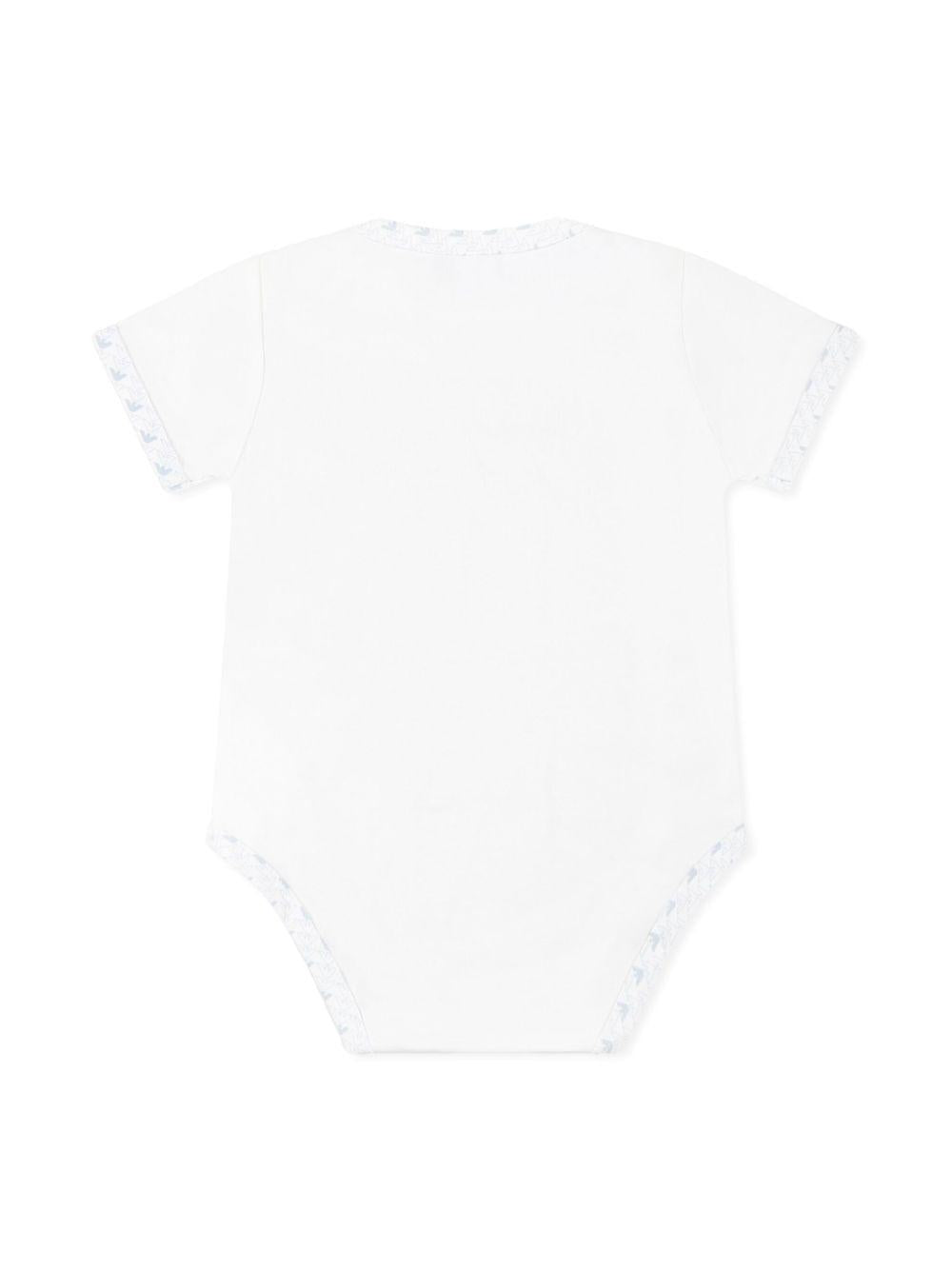 Set body azzurro logati neonato (2pz) EY000010AF10913 FB054 EMPORIO ARMANI KIDS