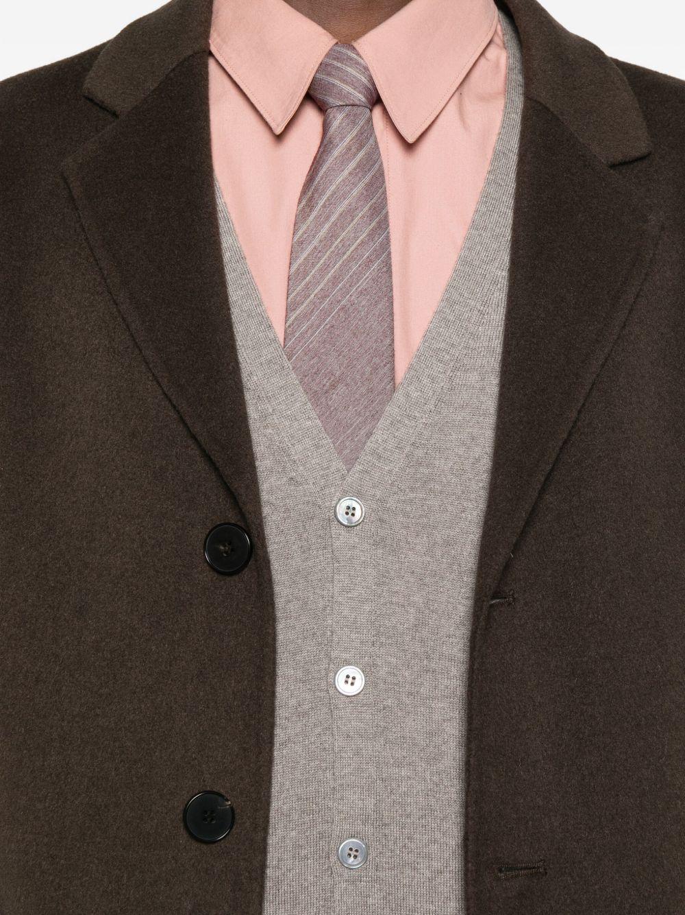 Cardigan beige con scollo a V e chiusura con bottoni KIERANGSI2501 140 TAGLIATORE