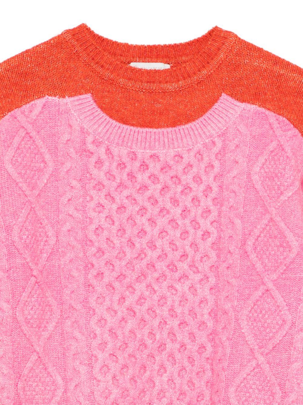 Maglione Rosa con Design Color-Block TX9B00Z2292 999 STELLA MCCARTNEY KIDS