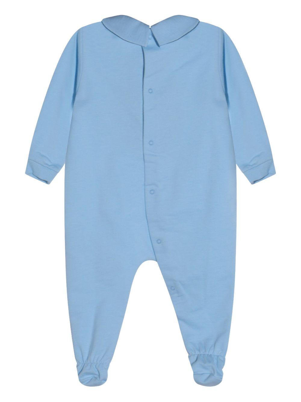 Set neonato celeste con motivo Teddy Bear MMY08BLCA40 40304 MOSCHINO KIDS