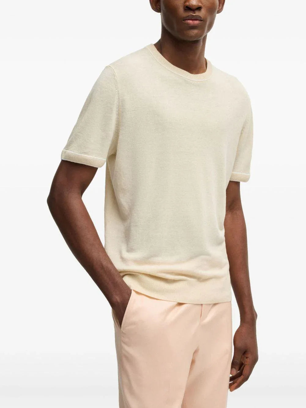 T-shirt in maglia hi jiovanni natural - Preludio Moda