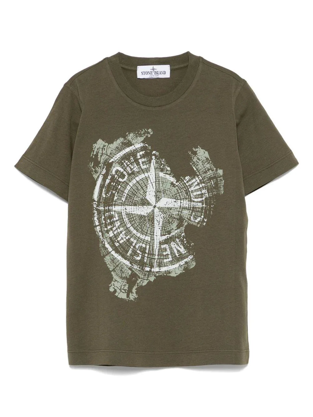 T-shirt verde militare big logo Compass - Preludio Moda