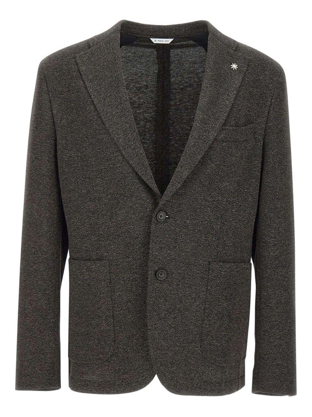 Blazer Marrone in Misto Lana con Tasche 3732G2728M243696 30 MANUEL RITZ