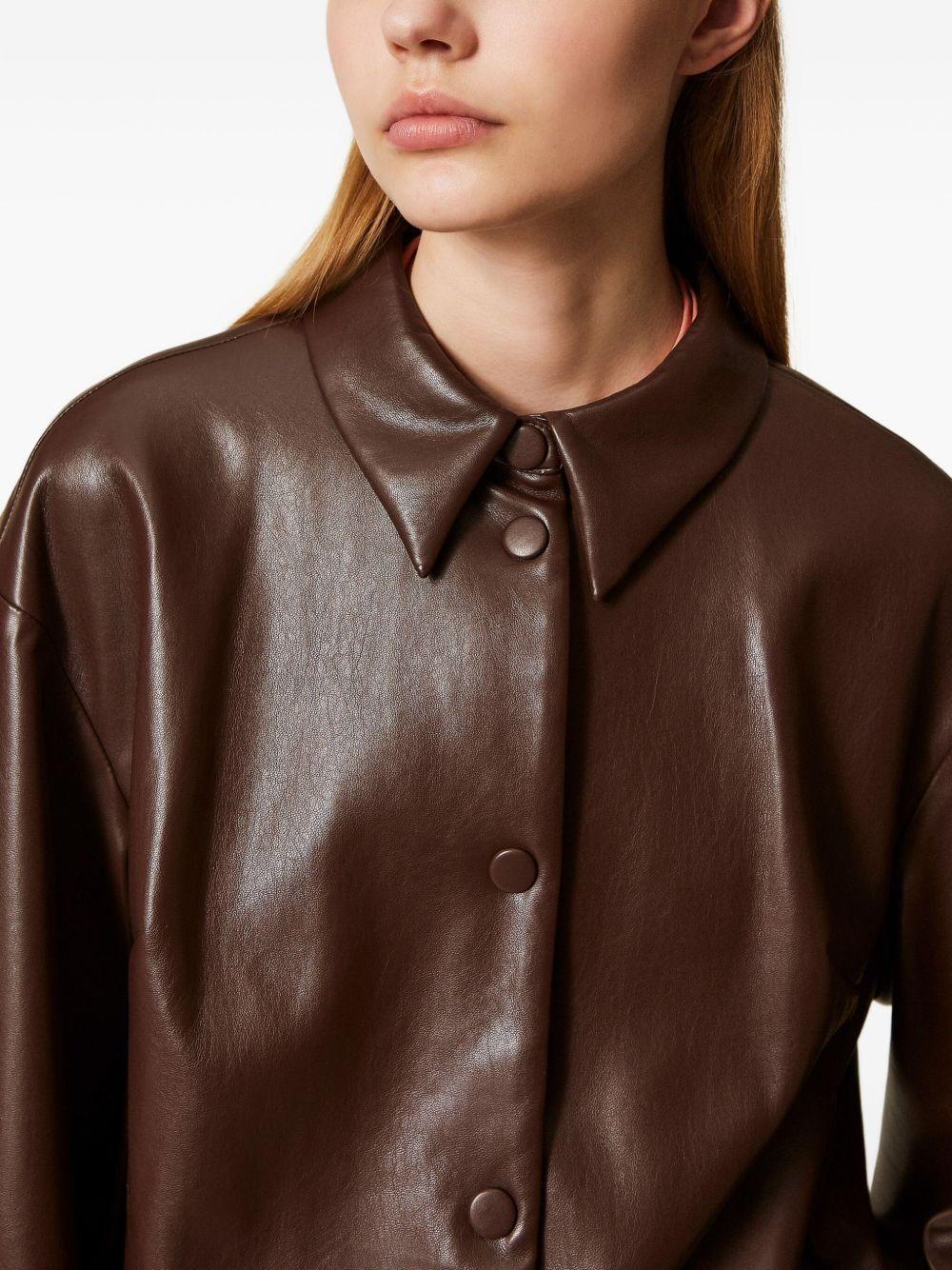 Bomber Donna Marrone Colletto a Camicia 252TP2090 00203 TWINSET