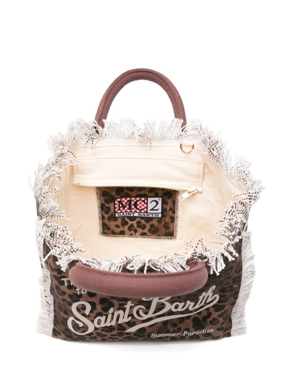 Borsa mare in cotone con frange COL0001 00190L MC2 SAINT BARTH