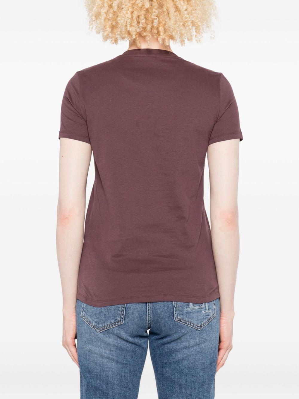 T-shirt a Maniche Corte con Logo Ricamato MA00756E2 EA4 ELISABETTA FRANCHI