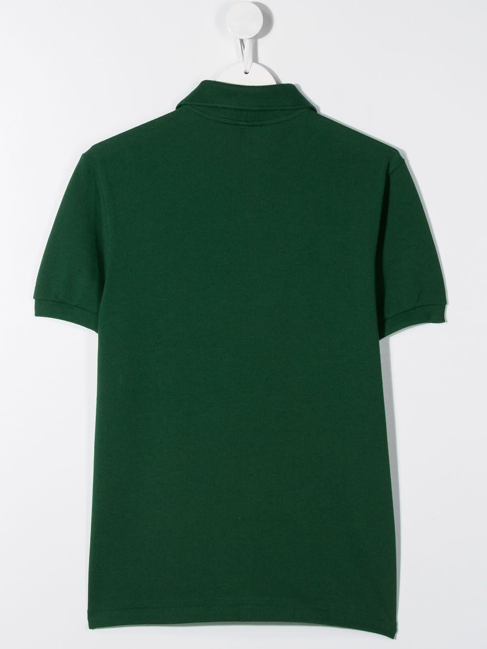 Polo verde logo ricamo PJ2909 132 LACOSTE KIDS