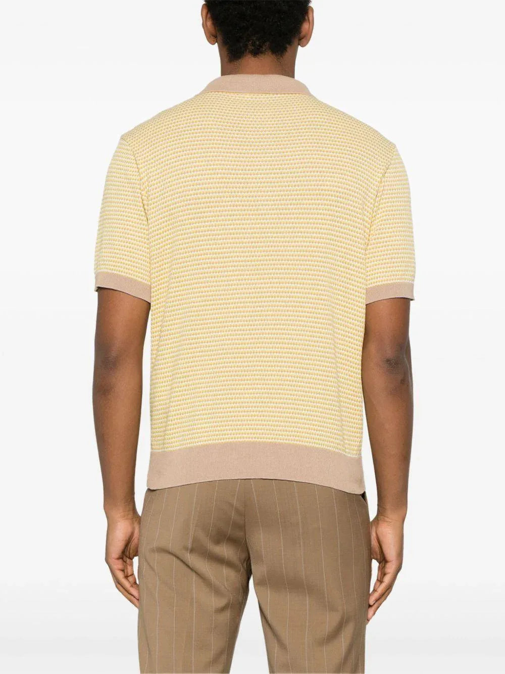 Polo gialla e beige micro fantasia - Preludio Moda