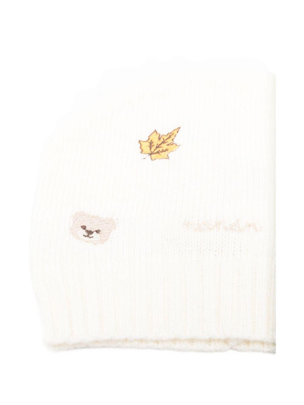 Berretto bianco con ricamo I25014PC BIANCO NANAN KIDS