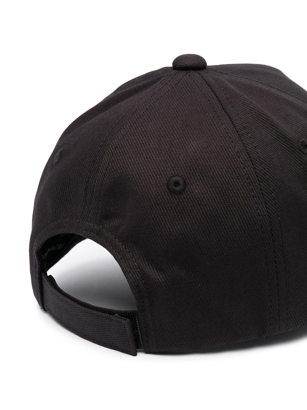 Cappello da baseball nero con logo stampato - Preludio Moda