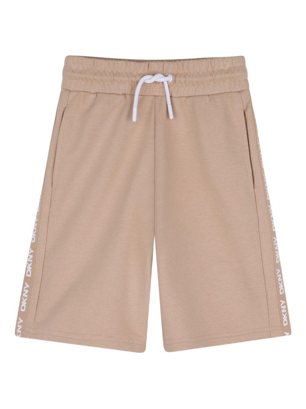 Set t-shirt e bermuda in cotone e poliestere D62521 20P DKNY KIDS