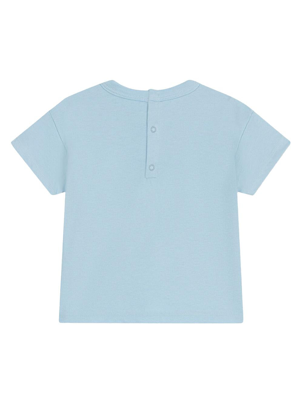 T-shirt celeste stampa frontale A0CWB 07 PETIT BATEAU KIDS