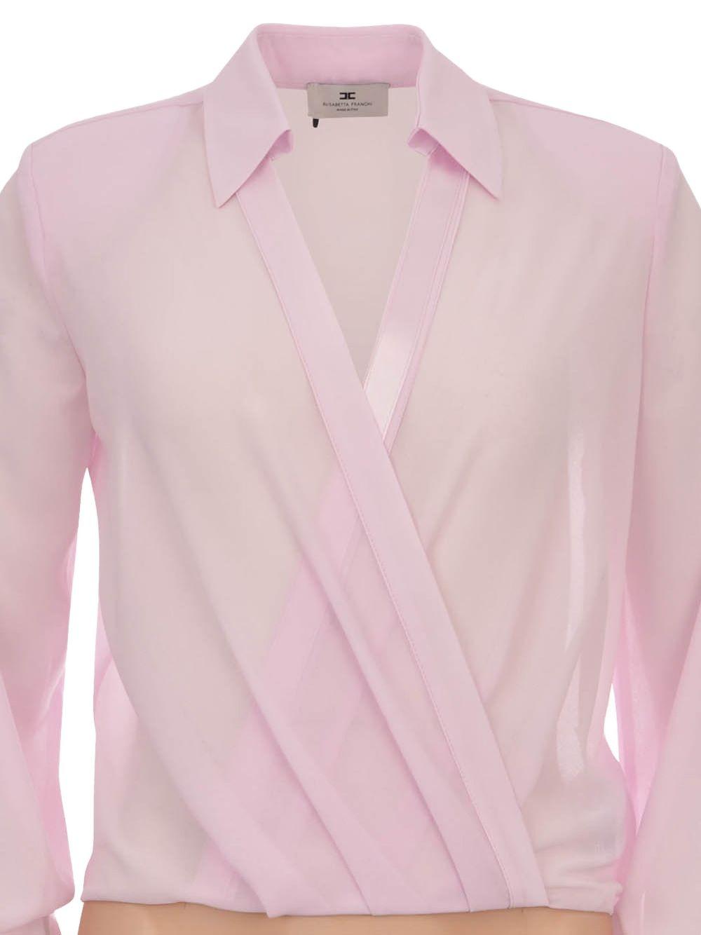 Camicia body bianca con gemelli quarzo CB00751E2 544 ELISABETTA FRANCHI