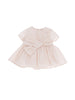 Abito rosa baby in tafetà con big fiocco neonata