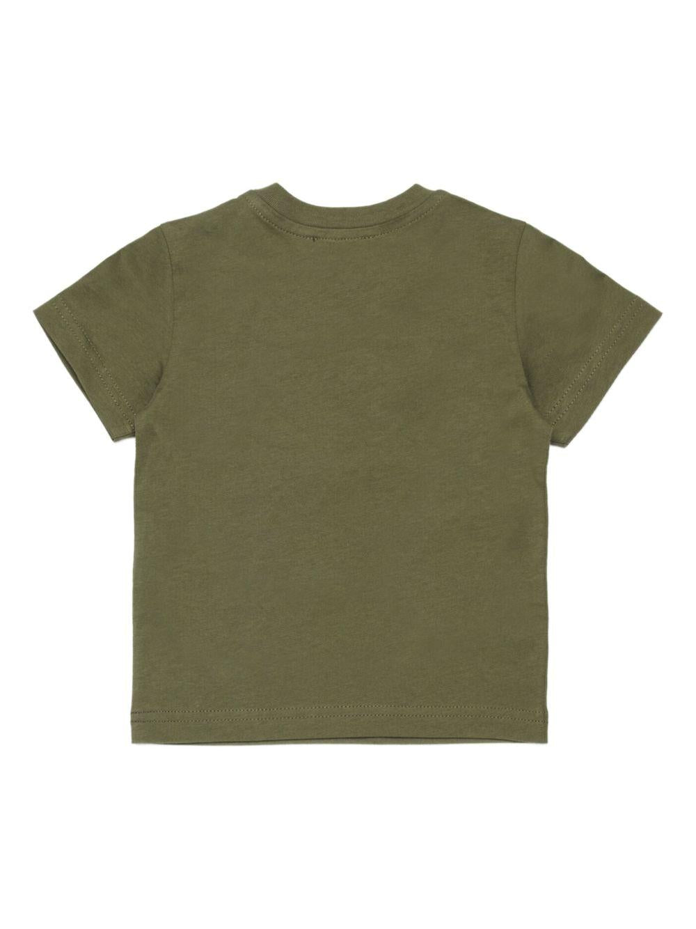 T-shirt con stampa logo verde K007650GRAI K511 DIESEL KIDS